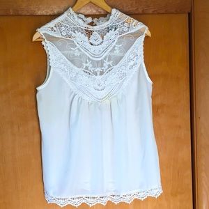 American Rag White Lace Blouse